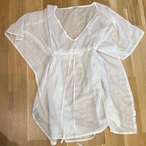 Echo Sheer White Cover-Up Top